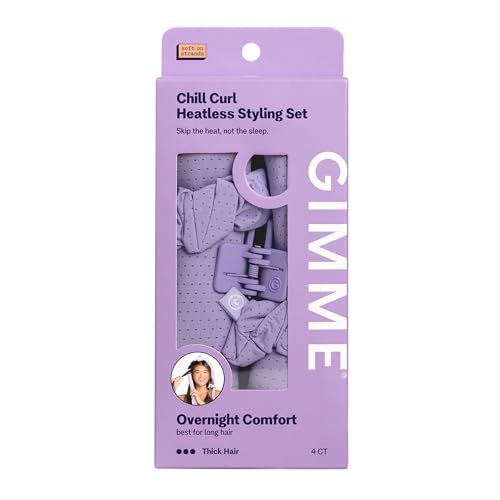 Gimme Beauty Chill Curl Heatless Styling Set for Thick Hair - 4 Count