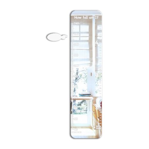 Mungai Mirrors - Espejo con medidor (vidrio acrílico), diseño con texto en inglés'How Tall Am I?'