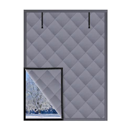 Image of Window Insulator,49.2x57in Customizable Fit,3-Layer Thermal Design for Odd Size Windows,Rental Safe Installation for Older Homes