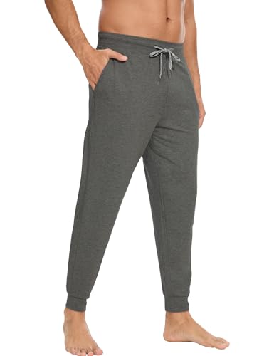 GYS Bamboo Viscose Men's Pajama Bottoms Soft Solid Jogger Sleep Pants with Pockets and Drawstring3