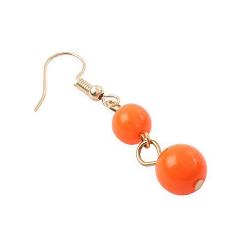 RIAH FASHION Multi Beaded Bubble Statement Necklace - Round Ball Chunky Drape Bib Collar Marbled, 7 Layer Long4