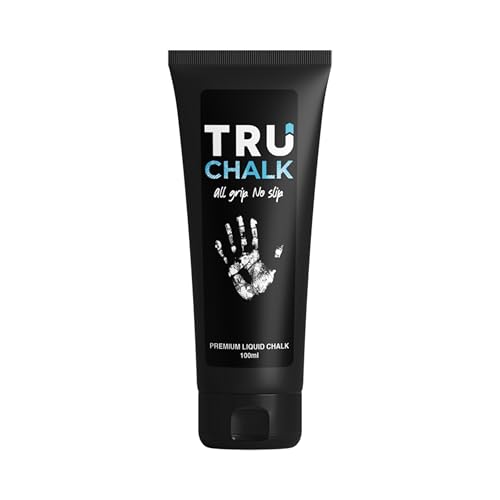 TruChalk Premium Liquid Chalk 100ml Bottle, All Grip No Slip No-Mess Chalk for Obstacles, Gymnastics, Rock Climbing, Crossfit, and Weightlifting. Sweat Resistant and Long Lasting Grip Strength.