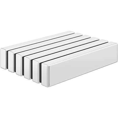 Realth Bar Magnets Magnetic Rectangular Magnet 50mm*10mm*5mm for Warehouse Office Science Project Shower Door and Craft DIY Pack of 6(MC721) Cover