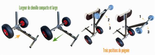 Chariot de support pour moteur hors-bord, étagère de rangement portable, acier inoxydable, modèle premium – vue 3