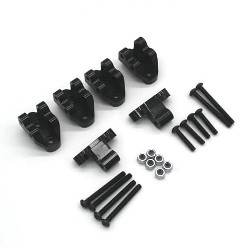 GTVNPOA Piezas Coche Teledirigido para Wltoys H8H RC 1/8, Vehículo De Control Remoto para Escalada, Vehículo Todoterreno, Piezas Mejora Metal, Barra Amarre Delantera Y Trasera Piezas Asiento(Black)