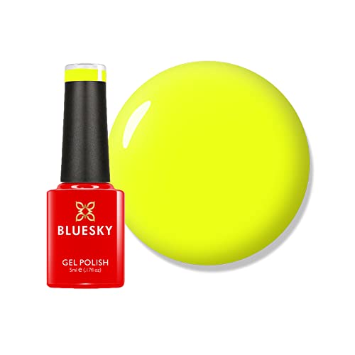 Bluesky Gel Nail Polish Sorbet Zest - Neon34 Yellow Bright Long Lasting Chip Resistant 5ml (Requires Drying Under UV LED Lamp)