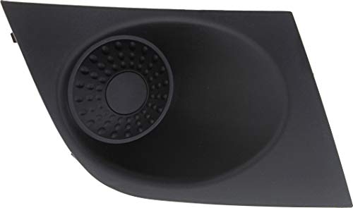 Evan Fischer Fog Light Cover Compatible with 2007-2012 Nissan Versa Black Front, Passenger Side NI1039111