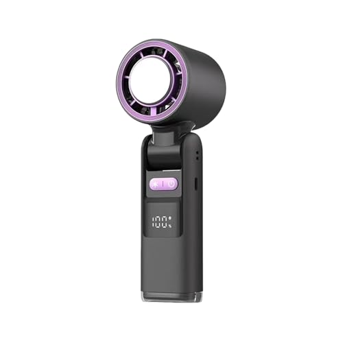 Portable Fan - Mini Fan Handheld Foldable | Rechargeable Battery with Quiet Motor, Foldable Handle, Pocket-Sized Personal Breeze Device Ideal for Travels Office
