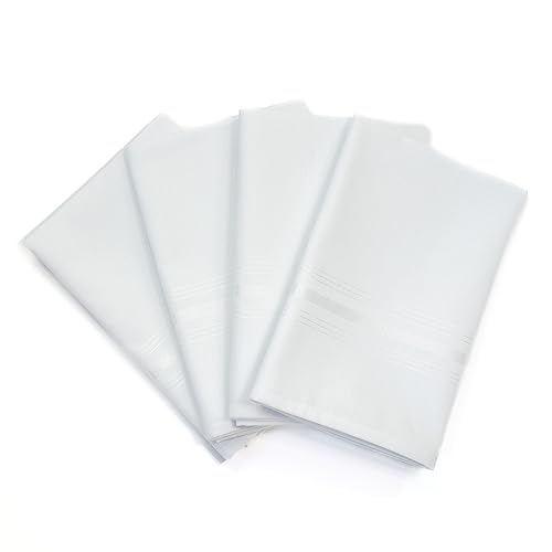 Fabric Textile Products | Signature Stripe Bistro Napkins | Durable and Stain-Resistant Polyester Cloth Dinner Napkins | 18