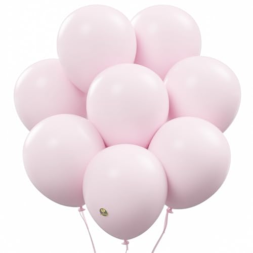 AFTERLOON® Biodegradable Natural Rubber Latex Balloons 24 pcs Pastel Pink 10 Inch, Plastic-Free Alternative Matte Color Durable Thickened Extra Strong Helium Float, Multicolor Globos Decor De Fiestas