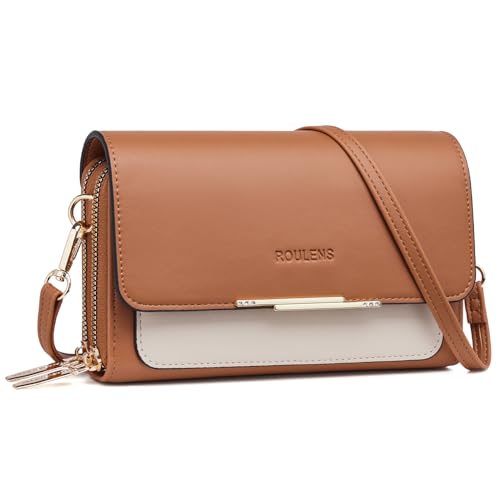 Image of Roulens Small Crossbody Bag for Women,Cell Phone Purse Women's Shoulder Handbags Wallet Purse with Credit Card Slots