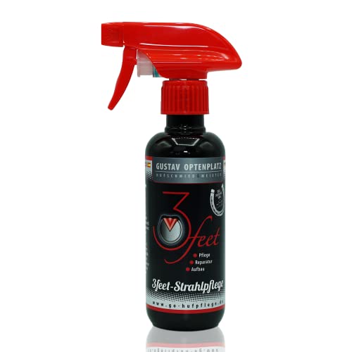 Gustav Optenplatz 3-Feet Strahlpflege zur Vorbeugung gegen feuchte Stellen am Hufstrahl und Hufsohle, Pferdepflege, pflegt, repariert, baut auf, Anti-Doping (250ml) Cover