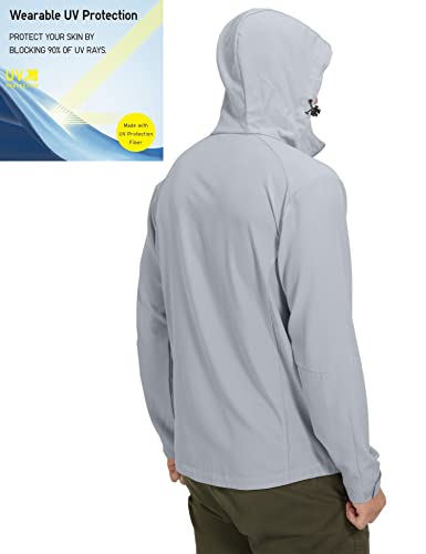 Little Donkey Andy Men's Upf 50+ Sun Protection Stretch Breathable Jackets Hoodie Hiking Summer Shirts Quarry L #TOP1