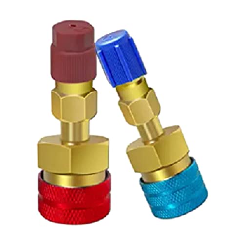 Car R1234YF Adapter Fitting Kit Quick Coupler Air Conditioner Refrigerant Manifold-Gauge Hose Connector Coupling Adapter Air Conditioning Fitting For Car Low Side Quick Coupler Car Hose Adapter Car