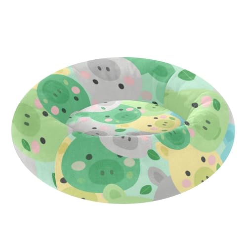 Lit chaud et doux en cochon pour chien et chat vert M - 2