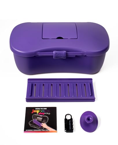 Joyboxx + Playtray (Purple/Purple) LIMITED EDITION - The #1 Toy Box for Adults - Hygienic Clean and Lock Storage System, Made in the USA, Non-Toxic, Recyclable