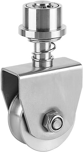 Polea en U de acero inoxidable 304 con resorte modelo 58 para puerta corredera