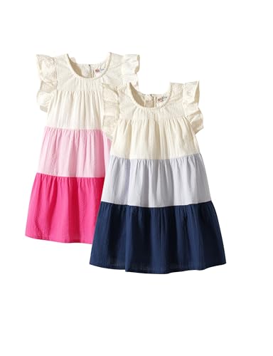Image of Amazon Brand - Symbol Kids Knee Length Tiered A-Line Dress