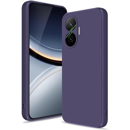 Btstring Hülle für Xiaomi Poco F7, Hochwertiges Silikon Hülle, Ganzkörper Handyhülle mit Seidig-Weicher Berühren, Kratzfestes Weiches Mikrofaserfutter (Lila)