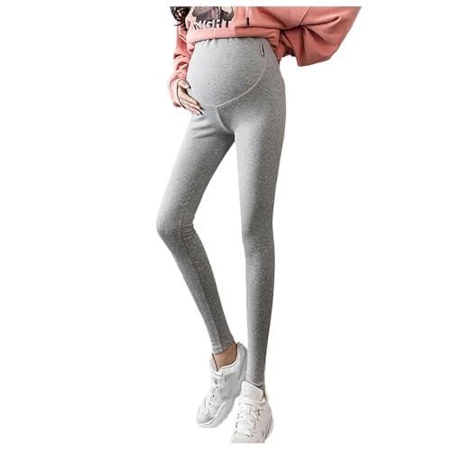 Generisch Leggings térmicos de maternidad para mujer, pantalones cálidos para embarazadas, de forro polar, alto porcentaje de algodón, pantalones de embarazo, pantalones funcionales, pantalones