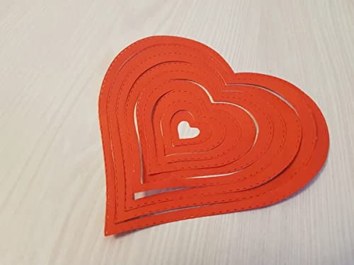 ZbFwmx 10pcs Heart Cutting Dies Handmade DIY Paper Cards Album Decoration Stencils Template Embossing for Card Scrapbooking Craft (Love Heart) - Thumbnail 6