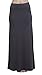 Urban CoCo Women's Stylish Spandex Comfy Fold-Over Flare Long Maxi Skirt (M, Dark Shadow)