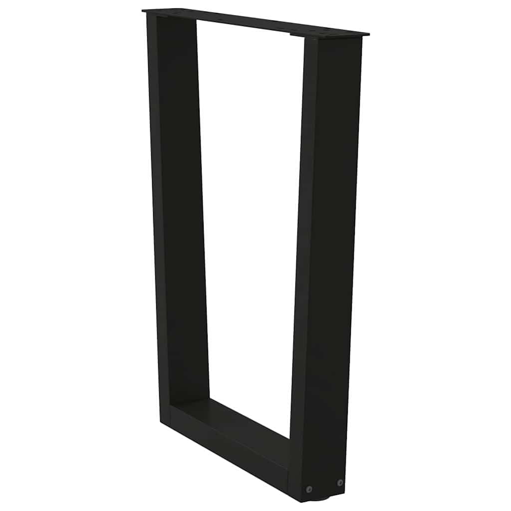 Gambe per tavolo da pranzo a forma di V, 3 pezzi, nero, 70 x 72-73,3 cm, in