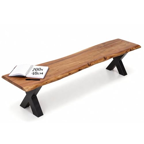 Riess Ambiente Massiver Baumstamm Bank Mammut 200cm Akazie Massivholz...