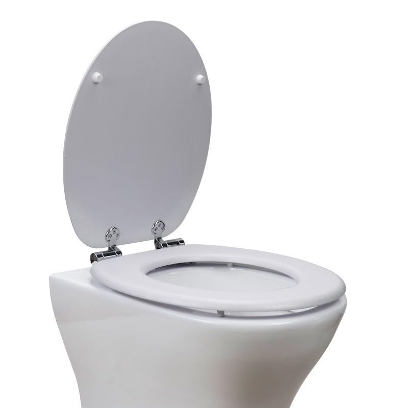 Tapa de asiento de inodoro de tablero de densidad con placa de cierre lento y cinturón de PVC miniatura 5