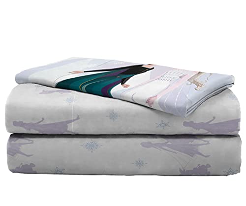 Jay Franco Disney Frozen 2 Spirit 4 Piece Twin Size Bed Set - Includes Comforter & Sheet Set - Bedding Features Elsa & Anna - Super Soft Fade Resistant Polyester (Official Disney Product) #TOP5