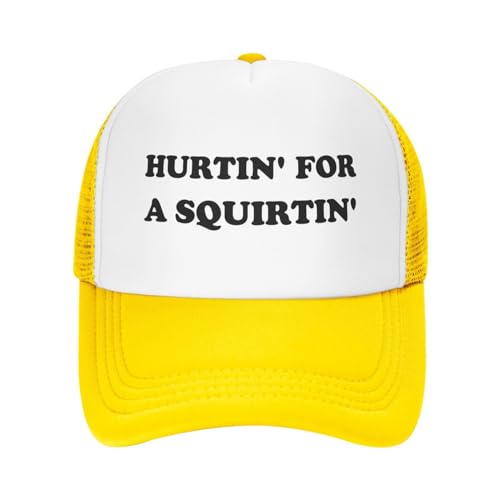 Image of Hurtin for A Squirting Hat Funny Trucker Hats Adjustable Classic Fishing Cap for Men and Women Black