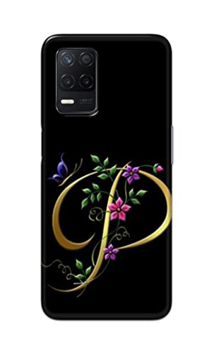 Image of Printed Hard Back Cover Case for Realme Narzo 30 5G Back Cover (Alphabet P) -1803