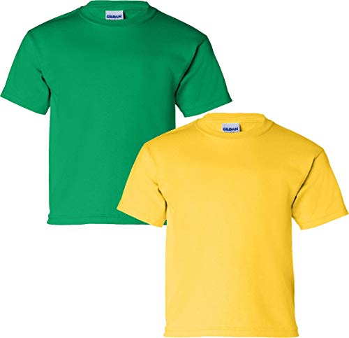Image of Gildan Kids' Ultra Cotton Youth T-Shirt, 2-Pack MED-Irishgreen-Daisy