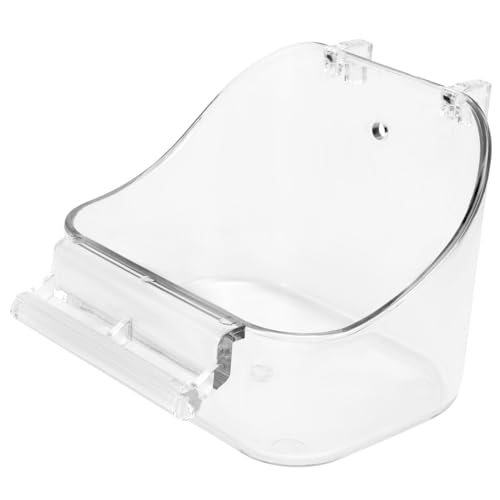 KESYOO 1pc Bird Feeder Parrot Cage Bird Baths Hamster Bathtub Pet Bathing Basin Pet Shower Basin Hamster Food Bowl Pet Feeding Basin Plastic