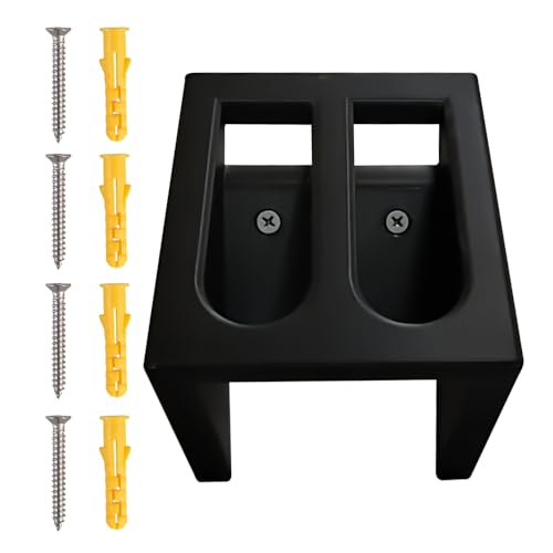 MiOYOOW 2 Slots Gun Rack, Wall Mounted Pistol Holder for Cabinet Storage