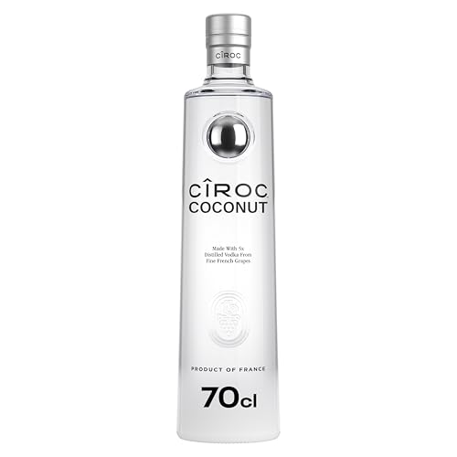 Cîroc Coconut Vodka | 37.5% vol | 70cl | Ultra-Premium Flavoured Vodka | Notes of Creamy Coconut | Delicious & Elegantly Smooth | Packaging May Vary