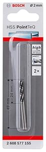 Bosch Professional 2 Stück HSS Spiralbohrer PointTeQ (für Metall, 2 x 24 x 49 mm, Zubehör Bohrschrauber)