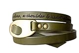 Leather Wrap Bracelet Custom Engraved Handmade Jewelry - Personalized Gift Engrave - Boho Style Cuff - Womens Bracelet - Mens Bracelet