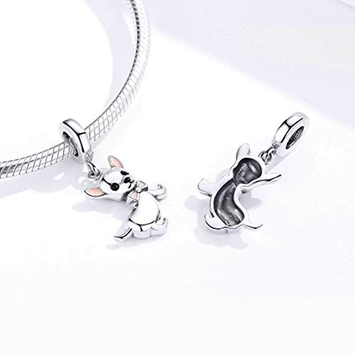 925 Sterling Silver Dog Dinosaur Spider Cat Animal Dolphin Mouse Charm for Pandora Bracelet3
