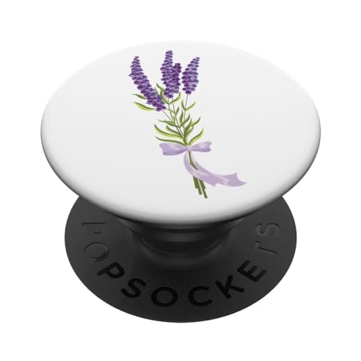 Morado Lavanda Flor Flores Botanico Acuarela PopSockets PopGrip Intercambiable