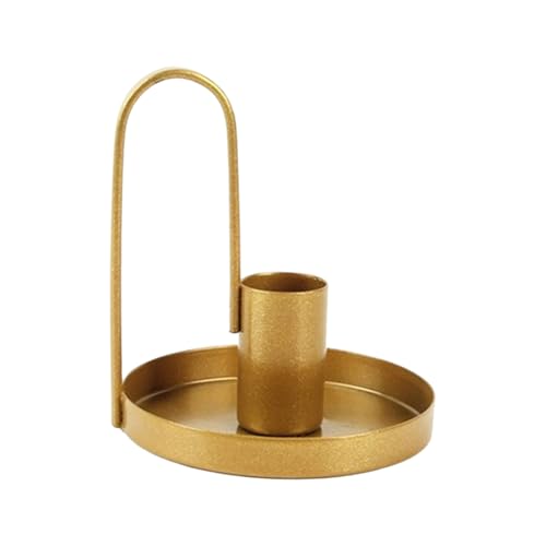 鉄キャンドルホルダーハンドル付き北欧エレガントな金属テーパー燭台結婚式クリスマステーブルセンターピースキャンドルスタンド