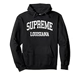Supreme Louisiana LA - Design Vintage Sportivo Atletico Felpa con Cappuccio