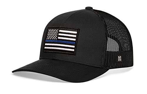 Image of HAKA American Flag Trucker Hat - USA Flag Mesh Snapback Cap for Men, Women & Golf, Patriotic Baseball Dad Hat