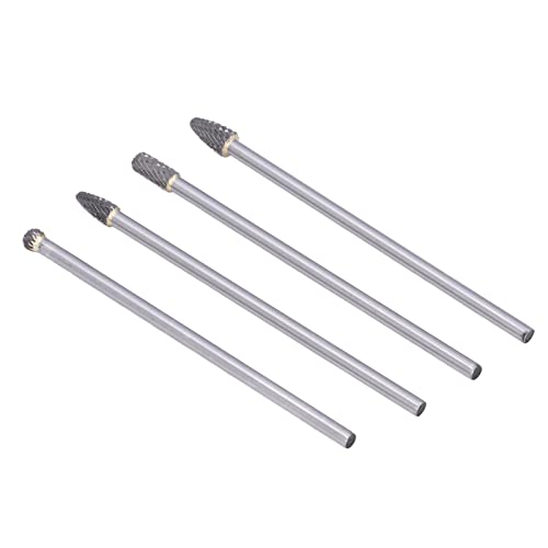 Set de 4 fresas de carburo de tungsteno 6mm 150-160mm miniatura 6