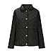 Quilted Jackets Girls Winter Lightweight Lapel Neck Puffer Coat Fashion Snap Button Long Sleeve Outerwear with Pockets