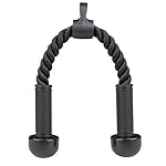 QIANGZEHU Tricep Rope Cable Attachment for Gym Rope Pull-Down Attachment with Rubber Handles Exercise Machine Attachments Pulley System