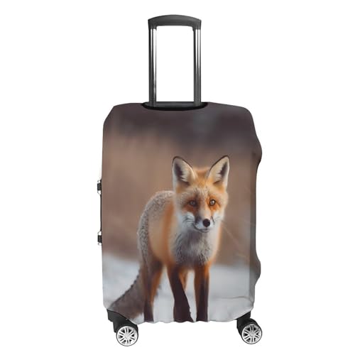 Carry on Luggage Cover Cute Fox Suitcase Covers for Luggages Tsa Approved Travel Luggage Sleeve Protector Elastic Suitcase Protector Anti-Scratch Washable Fits 19-30 Inch Case -S4