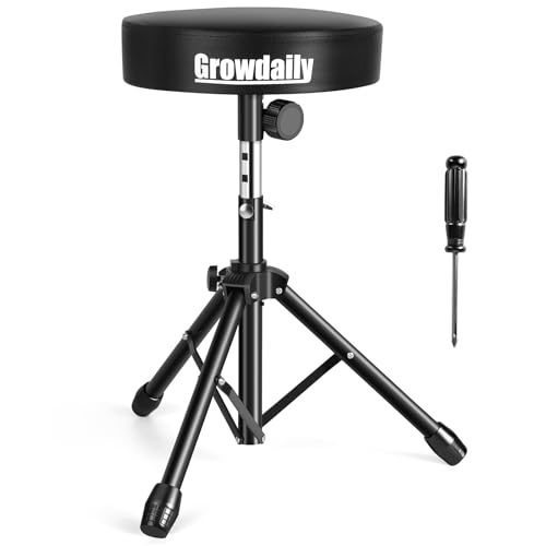 GrowDaily Drum Throne,Adjustable Stool Drum Universal Drum Throne Drummer Stool for Adults Beginner Drummers