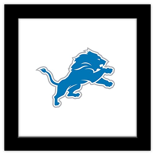 Trends International Gallery Pops NFL Detroit Lions - Primary Mark Wall Art, Black Framed Version, 12'' x 12''