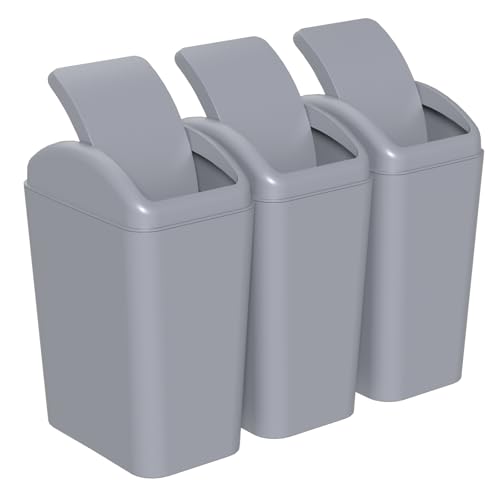 Canecas de basura con tapa batiente 4.5 galones 3 unidades